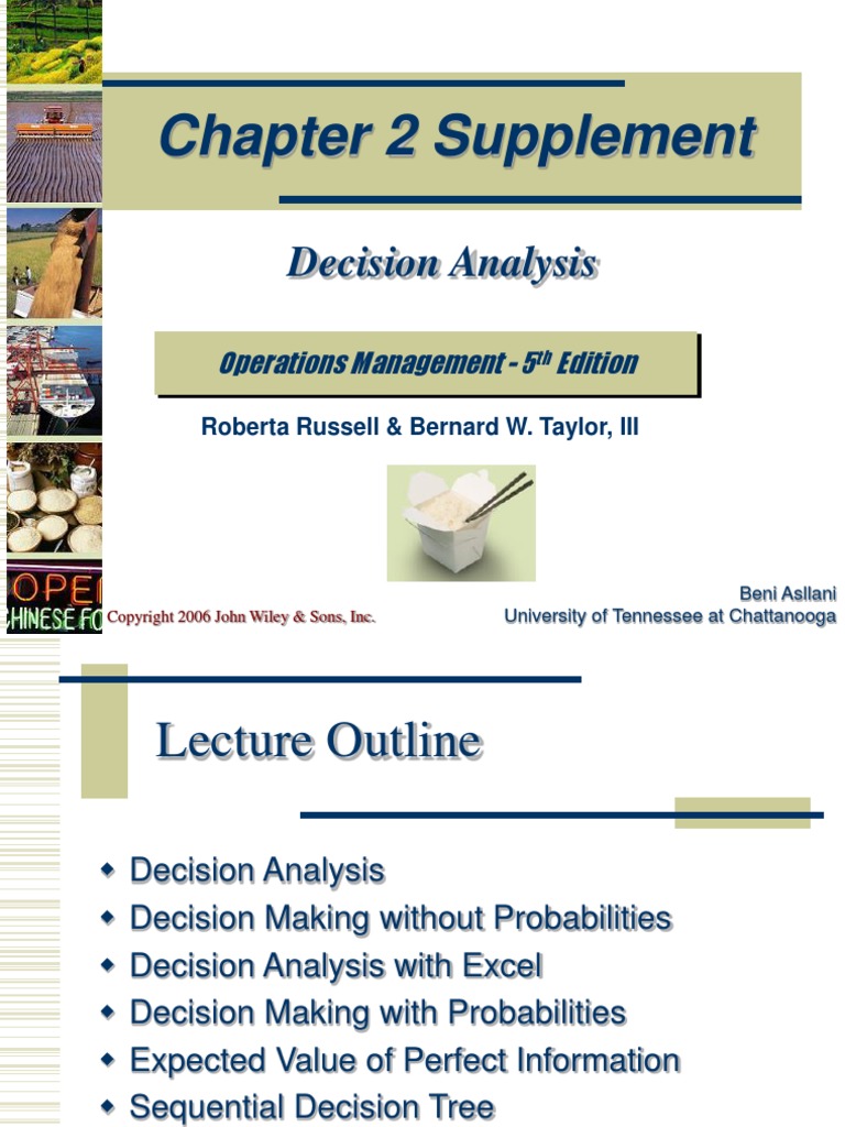 Chapter 2 Supplement: Decision Analysis | PDF | Decision Making ...