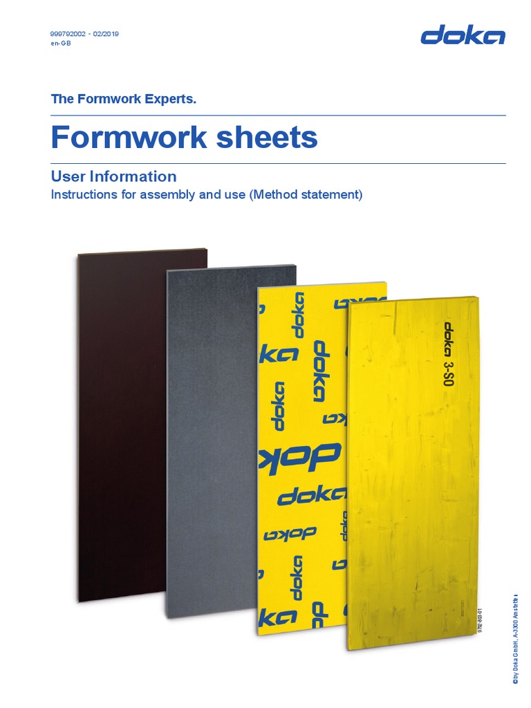 Doka Data Sheet | PDF | Plywood | Wood