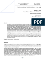 Teachers and School "Discipline" in Greece: A Case Study: DR Dimitris T. Zachos