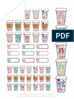 PDF Floral Coffee Cups Stickers - by Lovely Planner