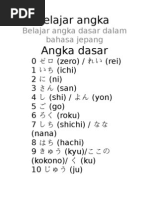 Belajar Angkadalam Bahasa Jepang