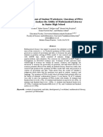 Development of Student Worksheets: Questions of PISA Model To Analyze The Ability of Mathematical Literacy in Junior High School