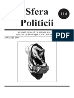 Sfera Politicii: Revist Lunar De) Tiin - E Politice Editat de Funda - Ia Societatea Civil