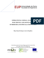 Operational Modal Analysis For Testing and Monitoring of Bridges and Special Structures