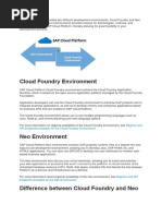 SAP Cloud Platform Neo Vs Foundry