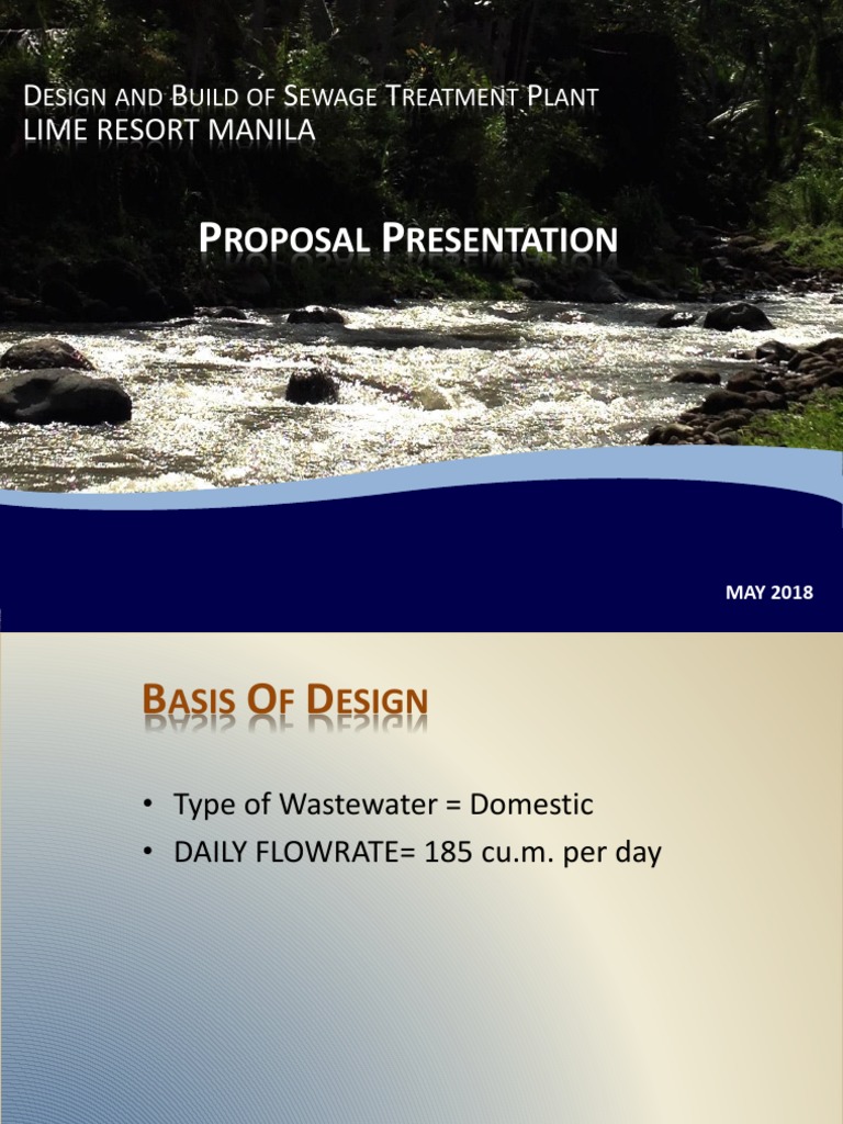 Design and Operation of a Sewage Treatment Plant for Lime Resort Manila ...
