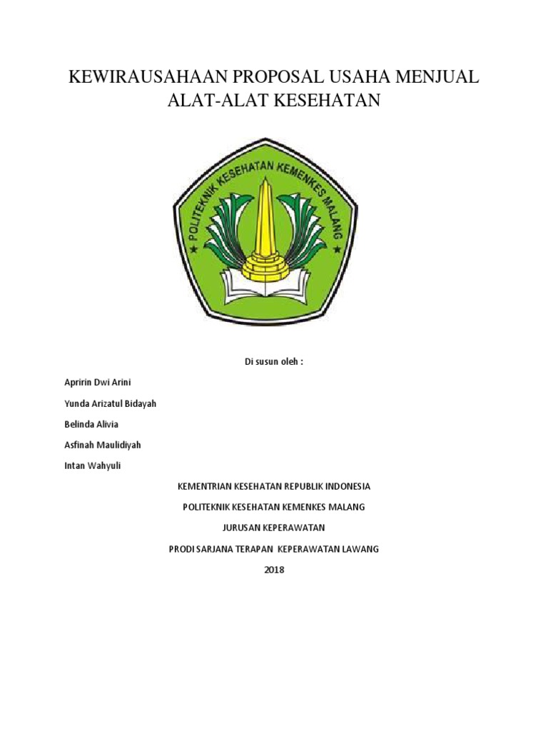 Kewirausahaan Proposal Usaha Menjual Alat