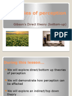 Theories of Perception: Gibson's Direct Theory (Bottom-Up)