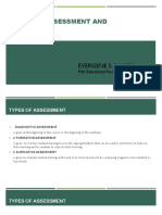 Types of Assessment and Evaluation: Evergene S. Ramos