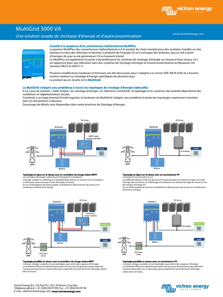 Datasheet MultiGrid 3000VA FR | PDF | Stockage de l'énergie | Puissance ...