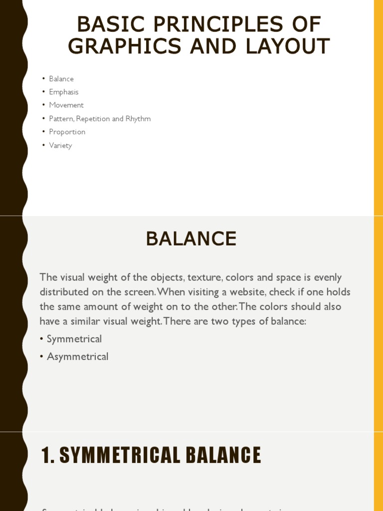 Basic Principles of Graphics and Layout: Balance Emphasis Movement ...