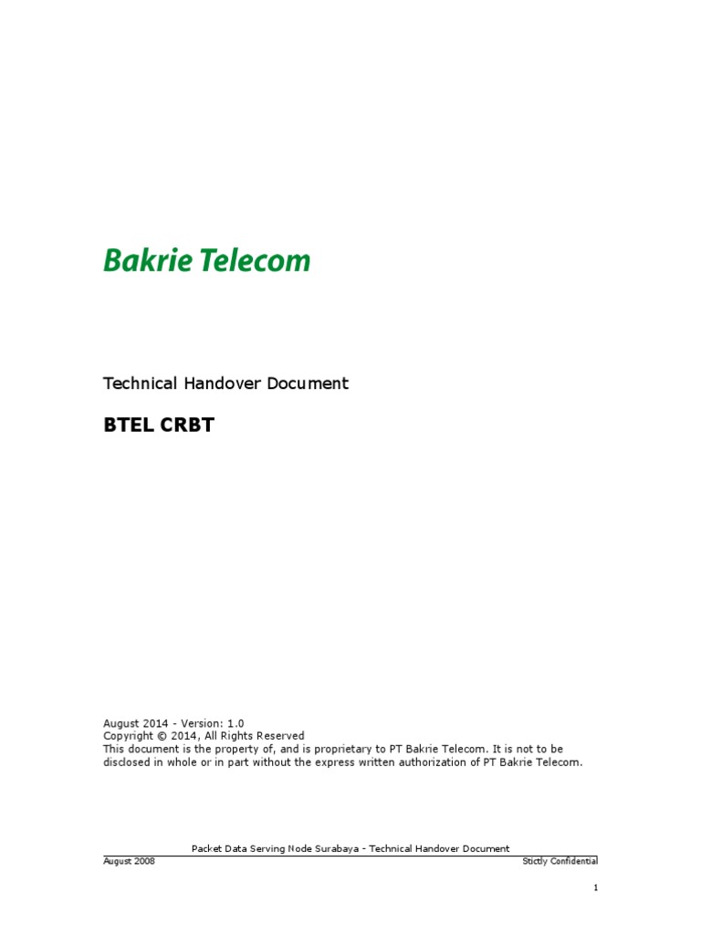 Technical Handover Document BTEL RBT | PDF | Voice Over Ip | Computer ...