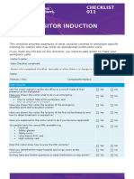 Checklist 011 - Visitor Induction