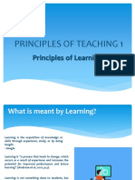 Principles of Teaching 1 - Principles of Learning