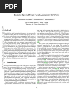 Realistic Speech-Driven Facial Animation With Gans