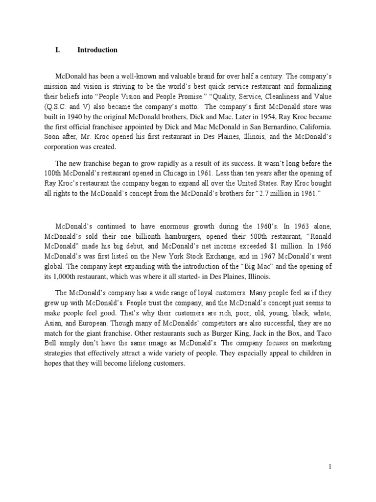 Mcdonald's case study analysis image
