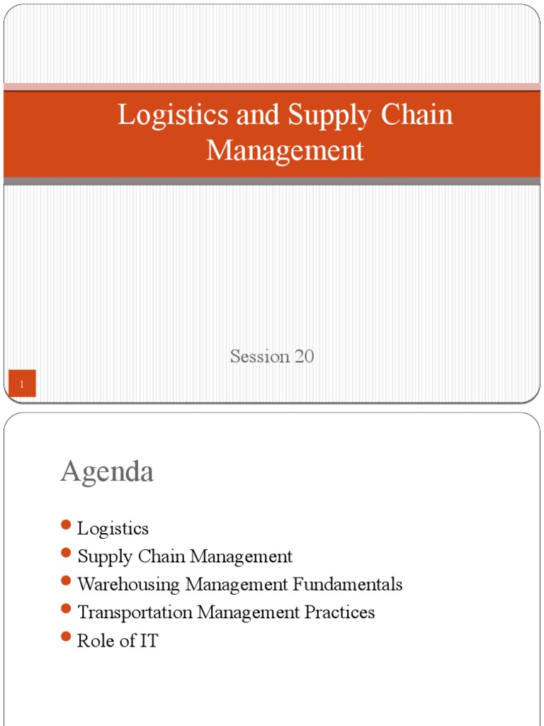Logistics and Supply Chain Overview | PDF | Logistics | Business Process