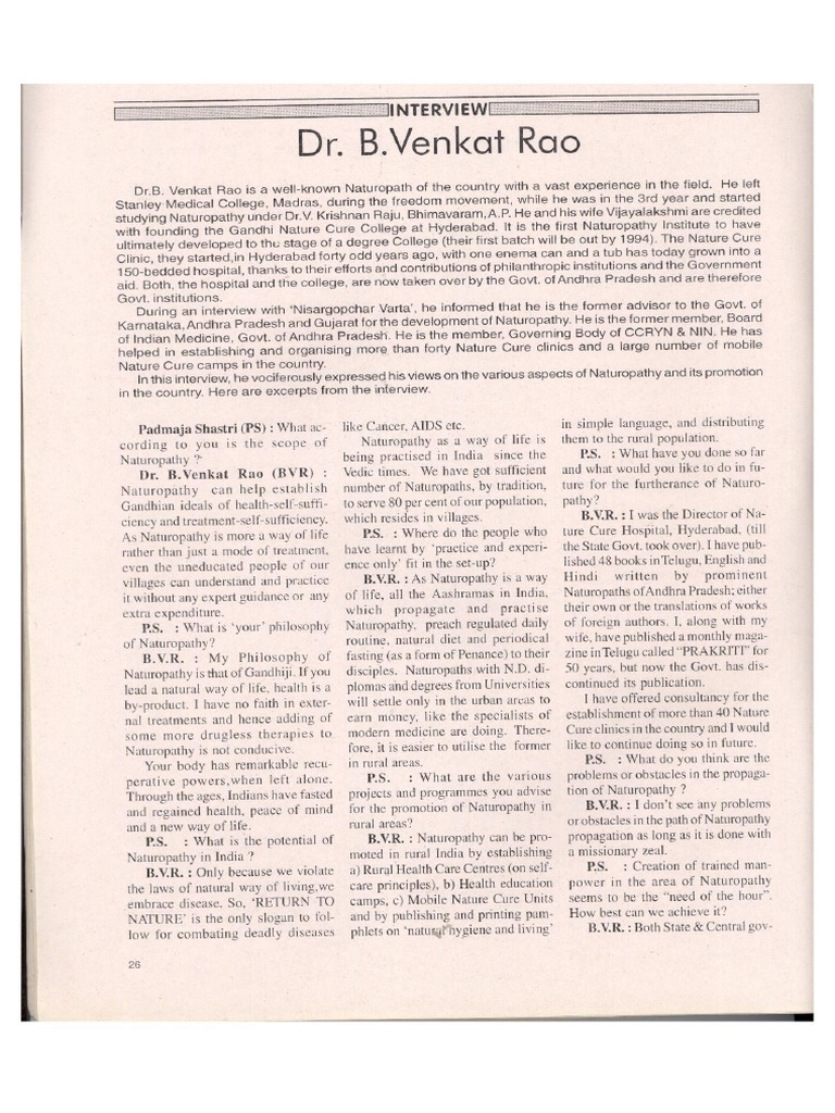 Dr. B. Venkat Rao - Feb.94 | PDF