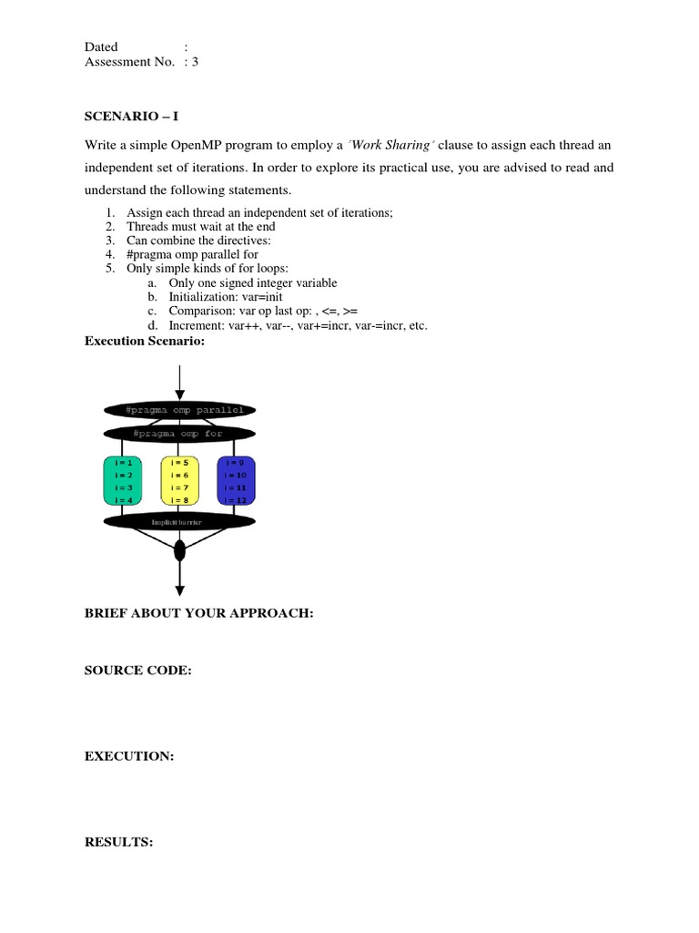 OpenMP Work Sharing and Sections Guide | PDF