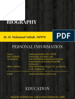 Biography Dr Mohamad Subuh