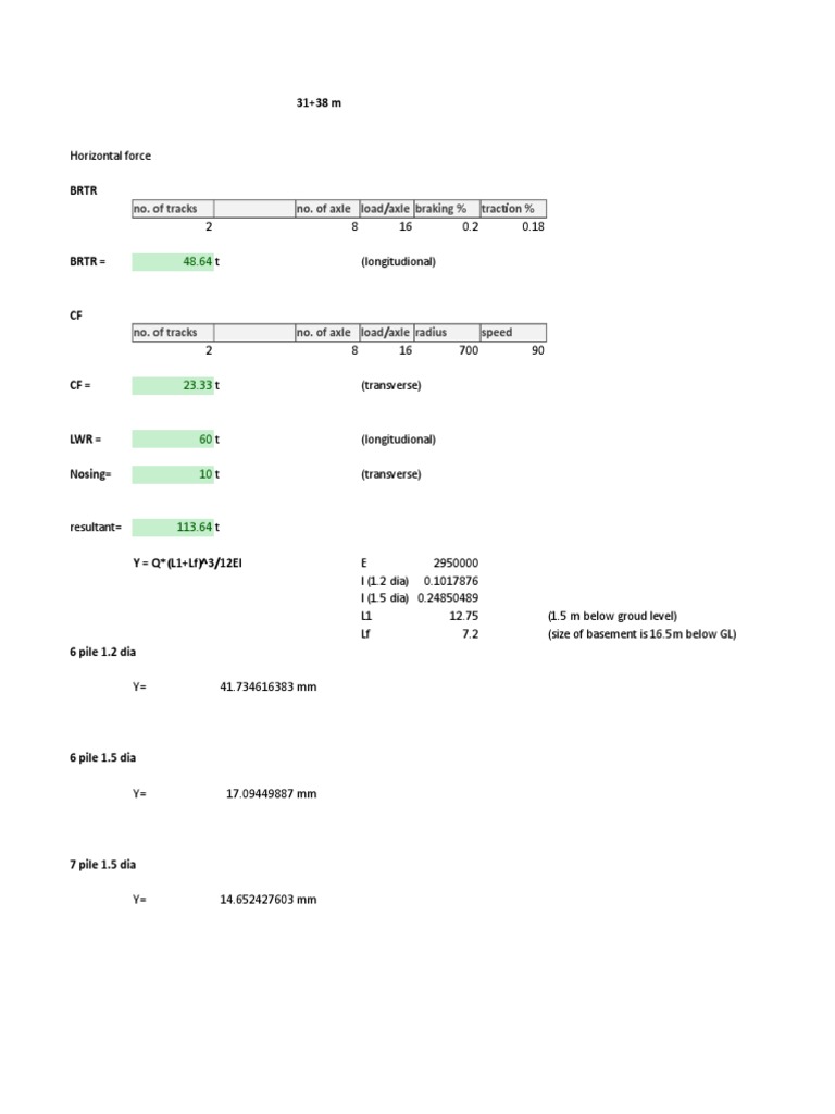 Lateral Load Calculations for Pier 238 | PDF | Structural Engineering ...