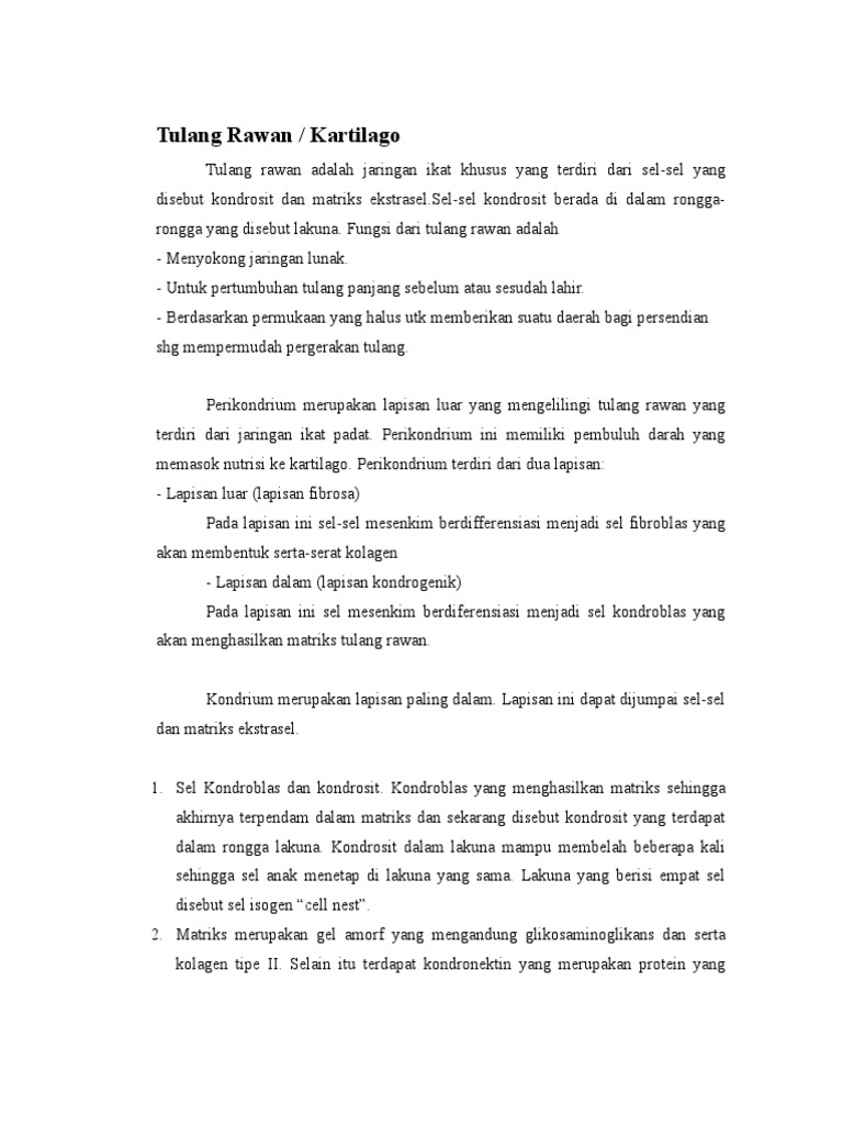 Tulang Rawan | PDF