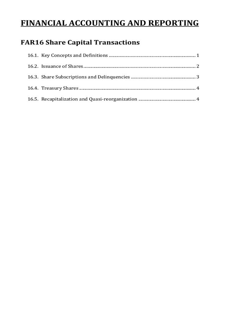 Stated Value vs Par Value in Share Capital | PDF | Treasury Stock | Stocks