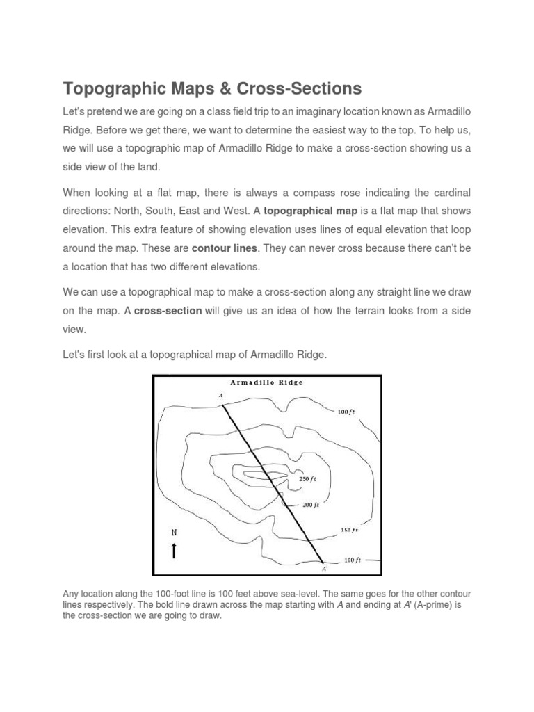 Creating Topographic Cross-Sections | PDF | Teaching Methods & Materials