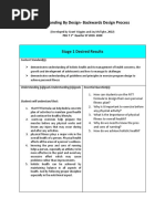 Understanding by Design-Backwards Design Process: Peh 7 1 Quarter SY 2019 - 2020