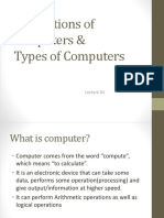 Generations of Computers & Types of Computers