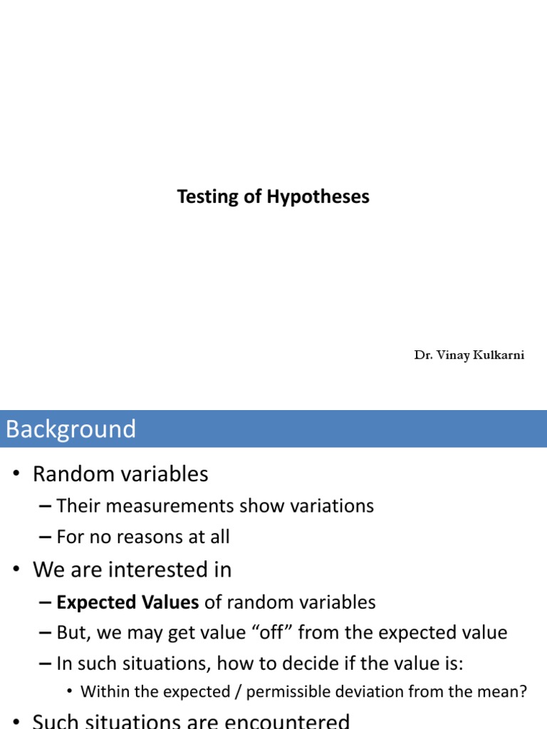 Hypothesis Testing Fundamentals | PDF | P Value | Statistical ...