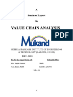 Value Chain Analysis: A Seminar Report On