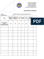 First Quarterly Assessment Report S.Y. 2019-2020