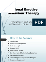 Rational Emotive Behaviour Therapy: Presented By: Aditi Solanki Supervised By: Dr. Rajeev Dogra