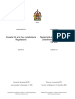 Canada Oil and Gas Installations Regulations Règlement Sur Les Installations Pétrolières Et Gazières Au Canada