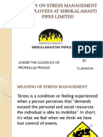 A Study On Stress Management of Employees at Shrikalahasti Pipes Limited