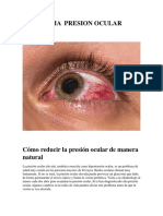 Glaucoma y Presion Ocular