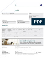 Electronic Ticket Itinerary