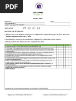 Cot RPMS Observation Forms