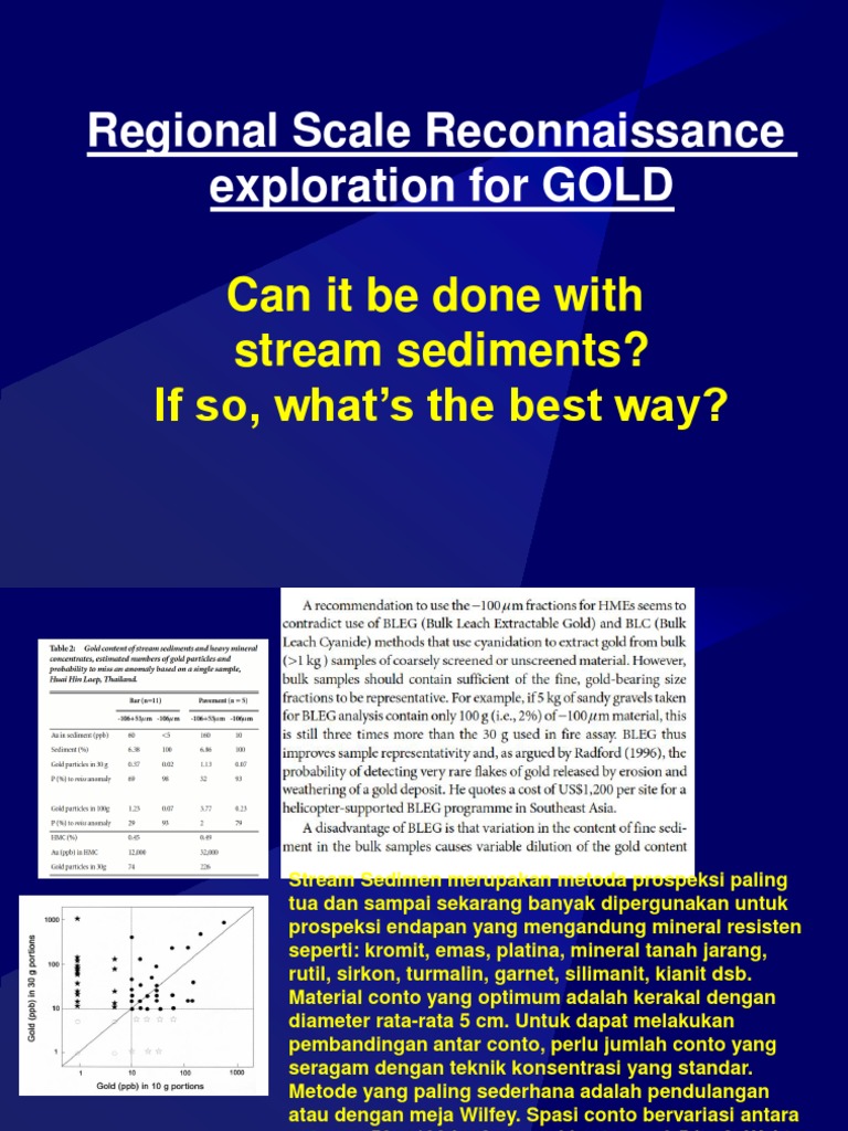 BLEG Method for Gold Exploration | PDF | Gold | Natural Materials