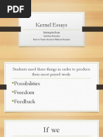 Kernel Essays: Reviving The Essay Gretchen Bernabei How To Teach Structure Without Formula