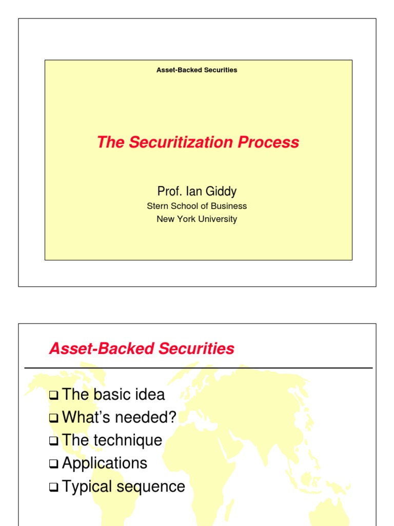 Process Flow - Debt Securitization | PDF | Securitization | Asset ...