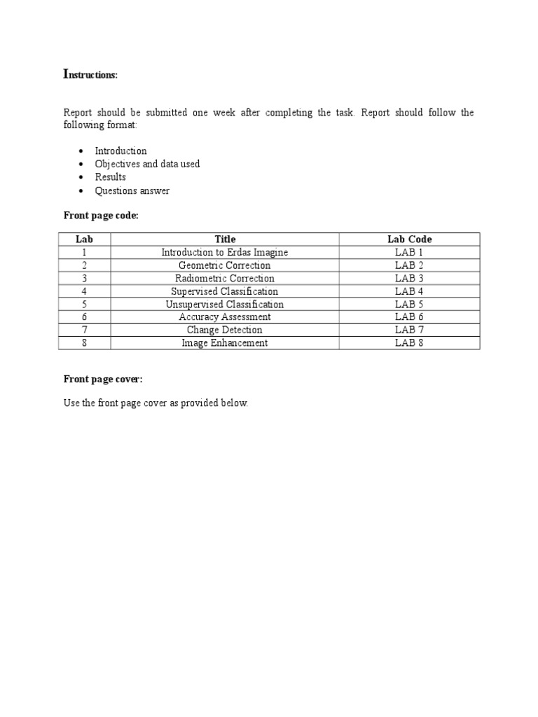 Lab Report Format Gls 612 - Sept2019 | PDF | Technology & Engineering
