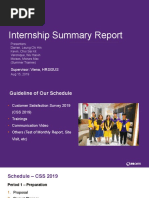 Internship Summary Report: Supervisor: Viena, HRS/SUS