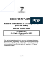 Guide For Applicants: Research For The Benefit of Specific Groups (In Particular Smes)