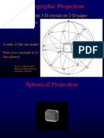 Stereographic Projection: Want To Represent 3-D Crystal On 2-D Paper Use A