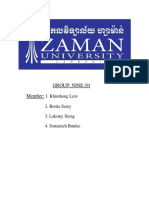 Group: Nine (9) Member:: 1. Khimhong Leav 2. Borita Serey 3. Laksmy Sreng 4. Somanich Bunlee