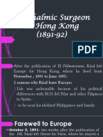 Rizal's Time as an Ophthalmic Surgeon in Colonial Hong Kong (1891-1892