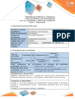 Guía de Actividades y Rúbrica Evaluación Fase 1 - Planeación