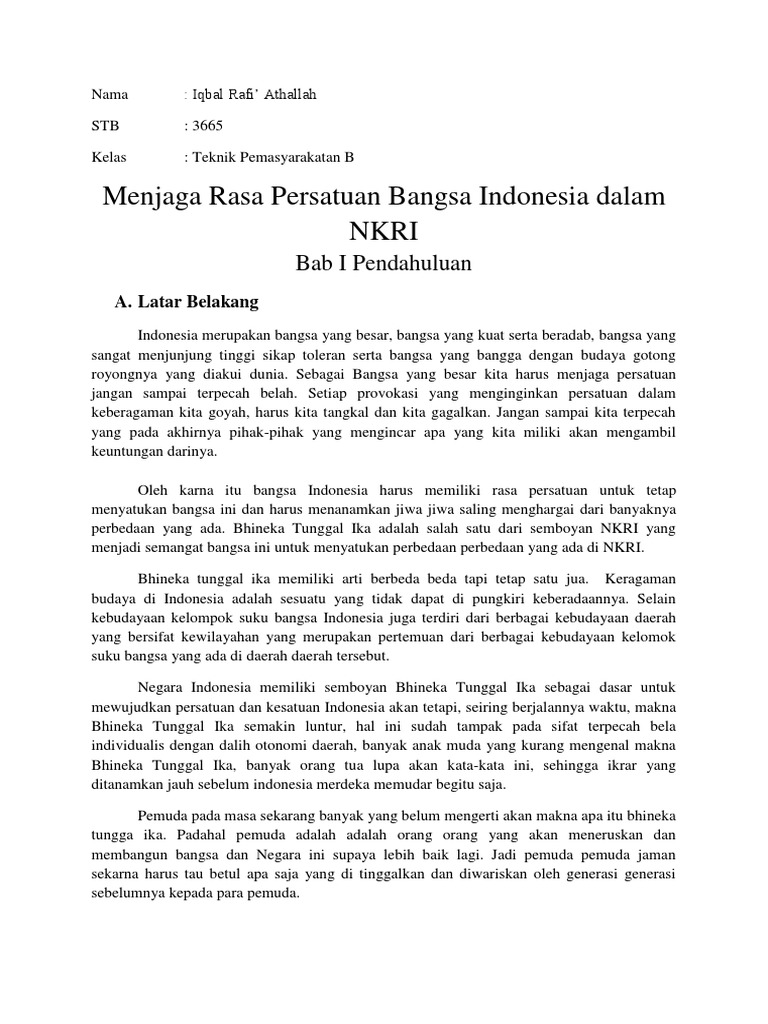 Pancasila Sebagai Pemersatu Bangsa